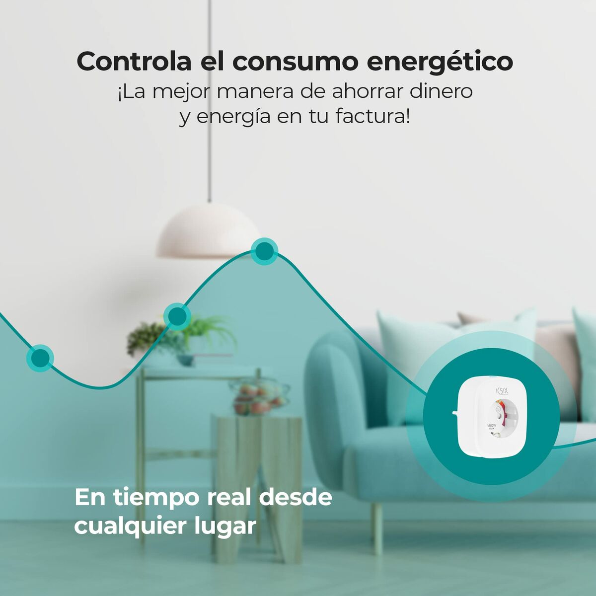 Smart Plug KSIX Smart Energy Slim WIFI 250V White-2