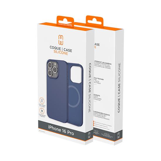 Coque silicone MagSafe iPhone 16 Pro - Bleu-3